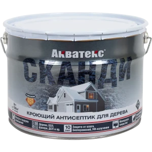 Кроющий антисептик для дерева Акватекс Сканди цвет северное море 9 л