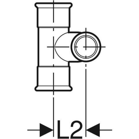 21510 Крестовина двухплоскостная Geberit Mapress из углеродистой стали, редукционная, с уступом Geberit  - Вид №3