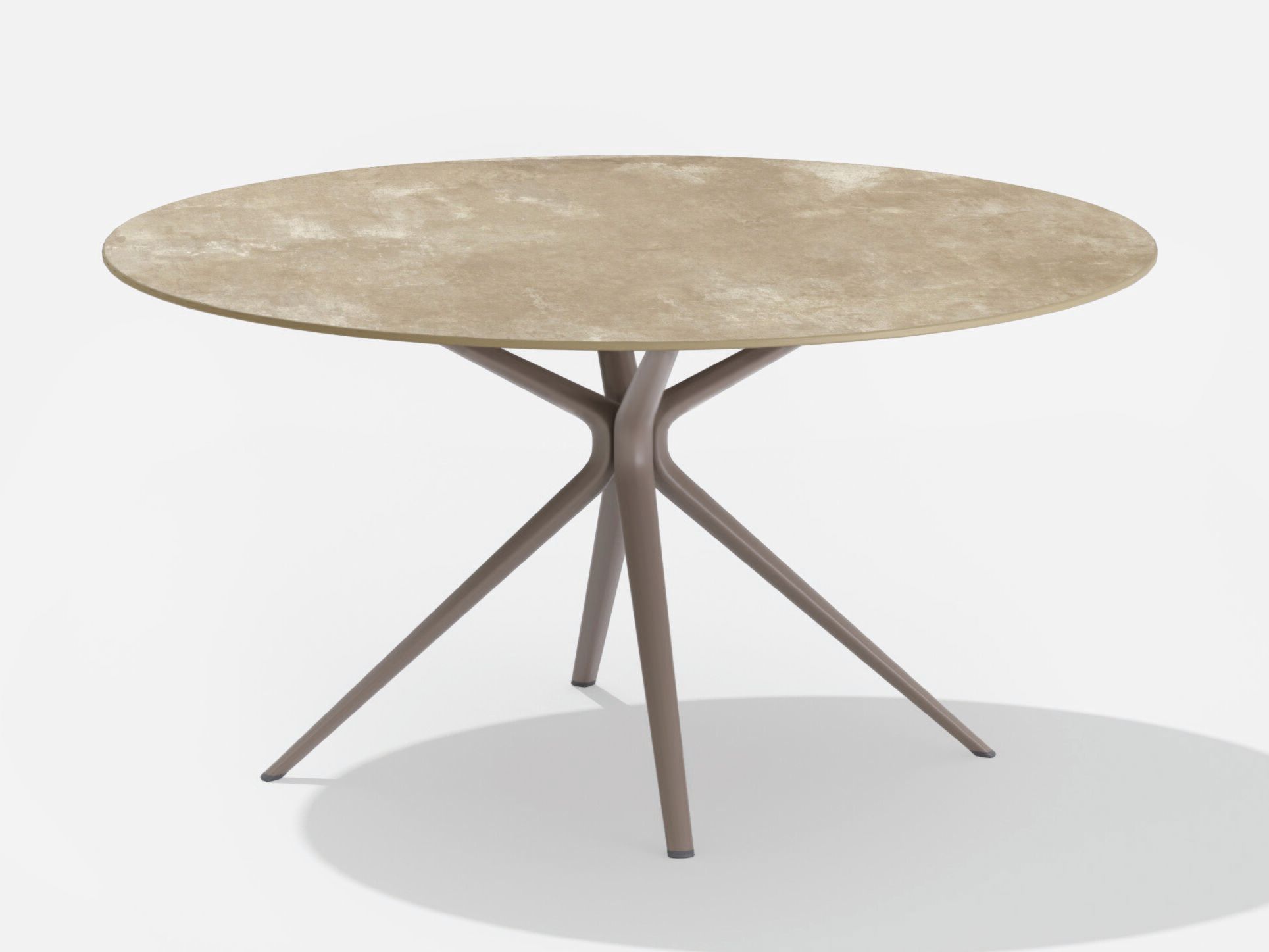 Окрашенный алюминиевый круглый стол с керамогранитной столешницей FAST ARCH-00030775 - Вид №1