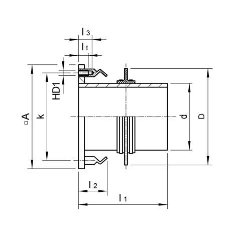 SANIT 17117000000 Панель проходной PVC-U, прямой односторонний фланец втулки якорь V4A  - Вид №1