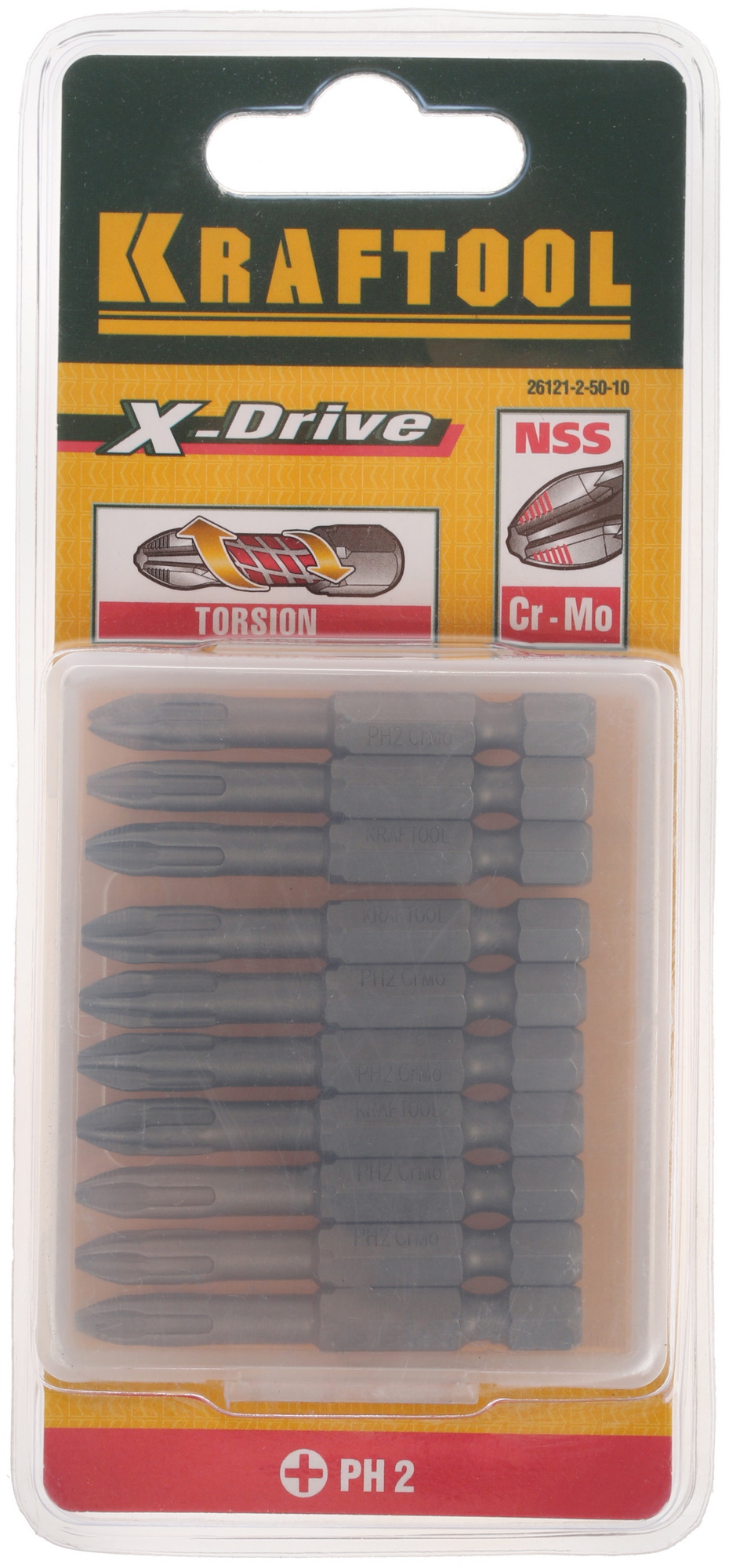 Набор бит KRAFTOOL 26121-2-50-10 1065210 STDN-0099686
