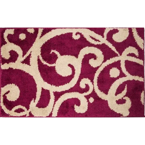 Коврик для ванной комнаты «Узоры» 50х80 см цвет фиолетовый