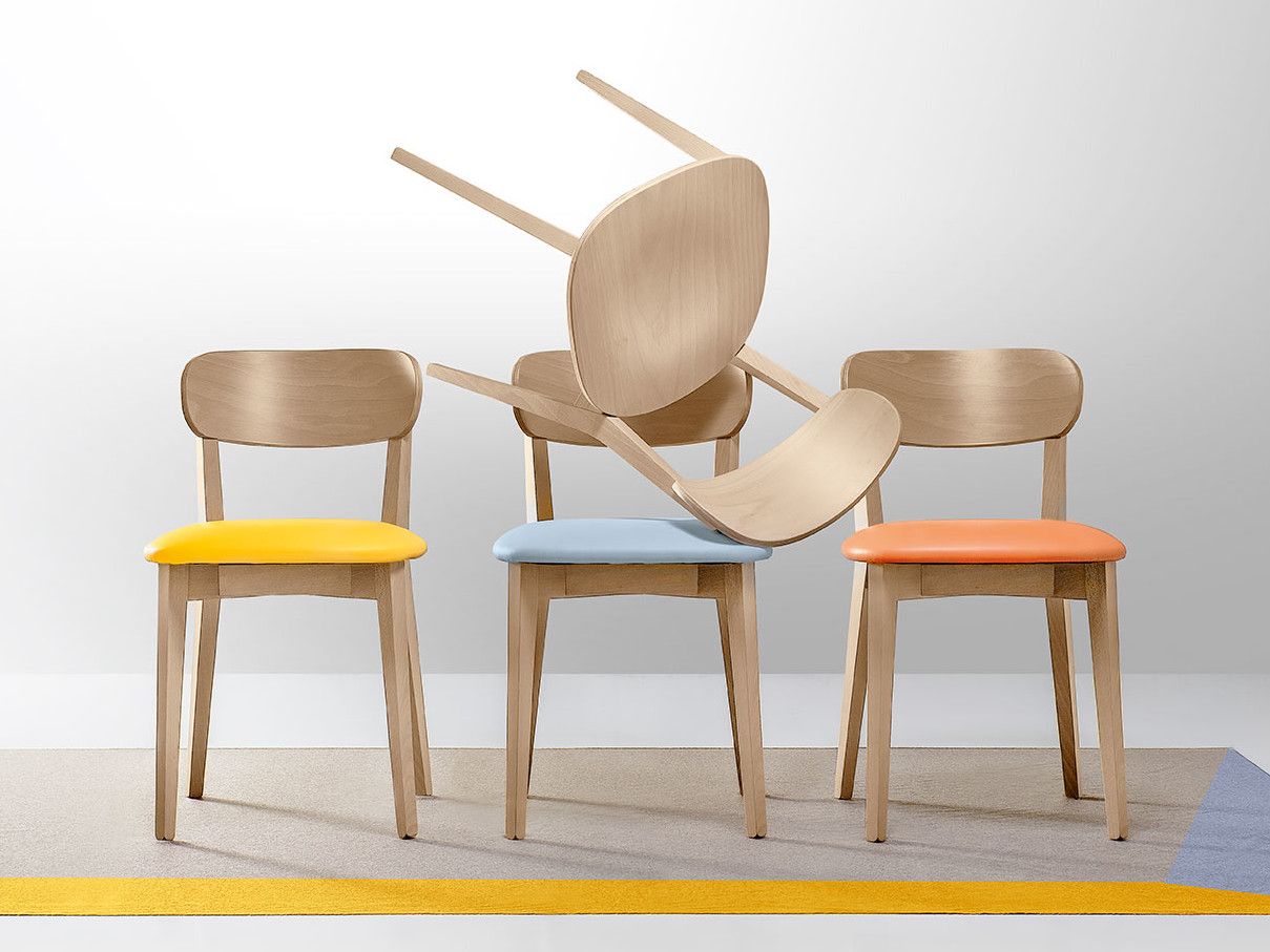 Стул из массива дерева с мягким сиденьем Sedex Sonny ARCH-00124915 - Вид №1