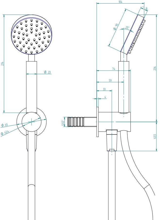 ZAZZERI Направляющая из нержавеющей стали с ручным душем Z316 sun-id-1422005 - Вид №5
