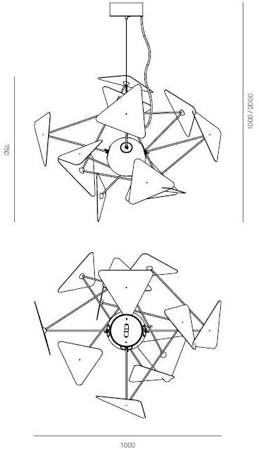 Firmamento Milano Светодиодный подвесной светильник из стали  As-038pm  - Вид №2