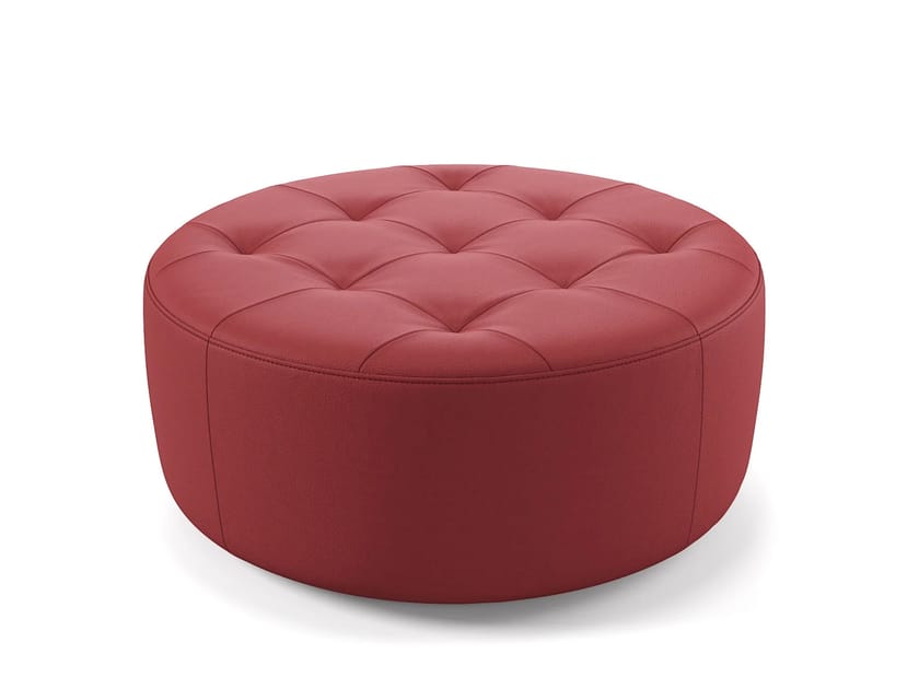 Круглый кожаный пуфик capitonné Sofanella Casado ARCH-00134101