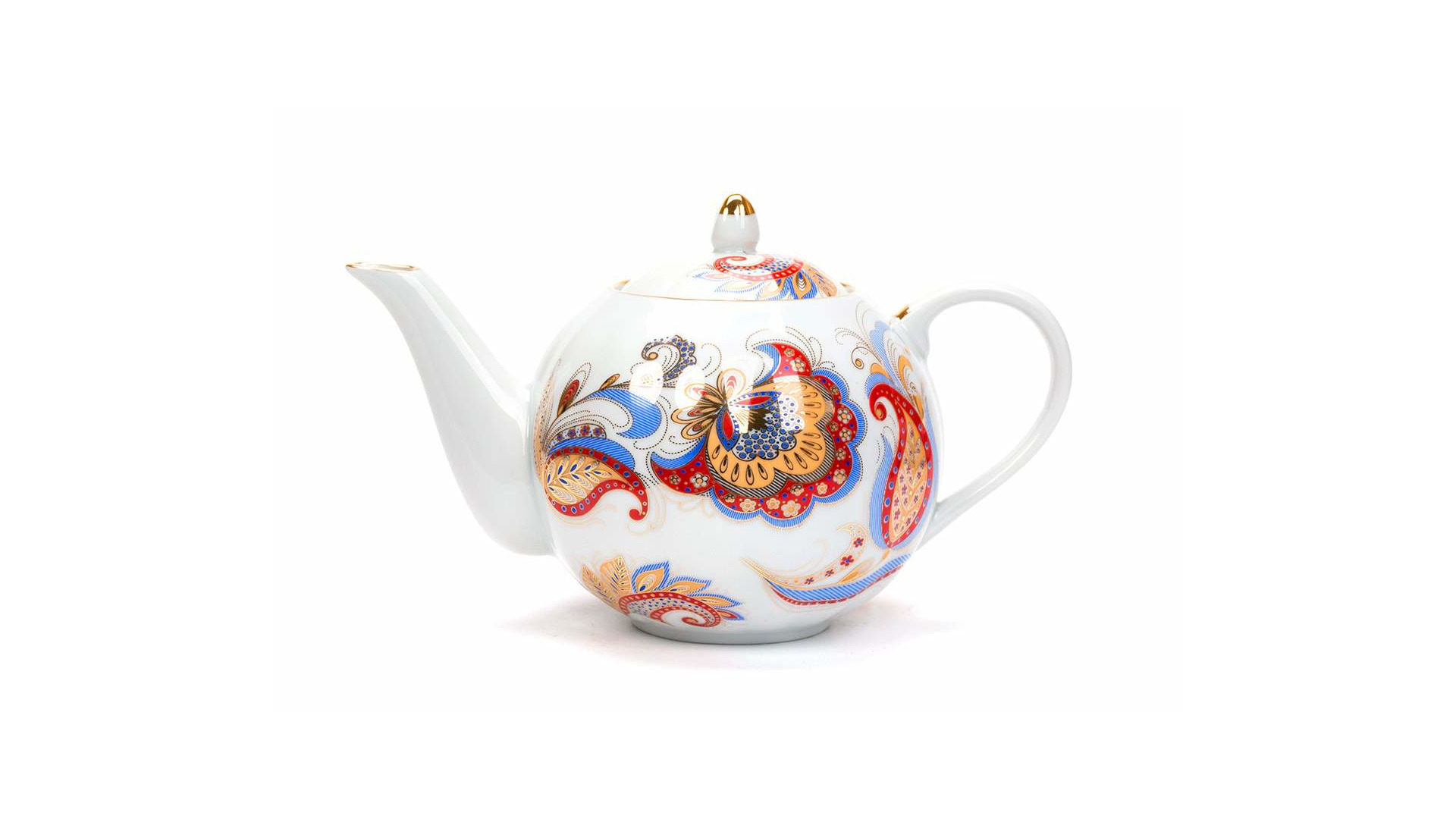 10631339 Дулевский фарфор Сервиз чайный 6/15 "Тюльпан" "Перо Жар-птицы" Фарфор  - Вид №2