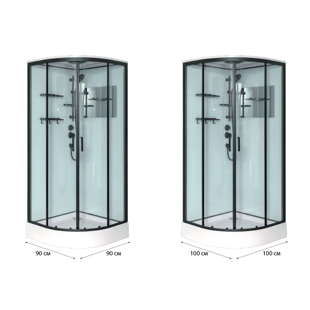 Душевая кабина Ливен 1/4 низкий поддон 100x100 см Santreyd STLM-2160751 - Вид №11