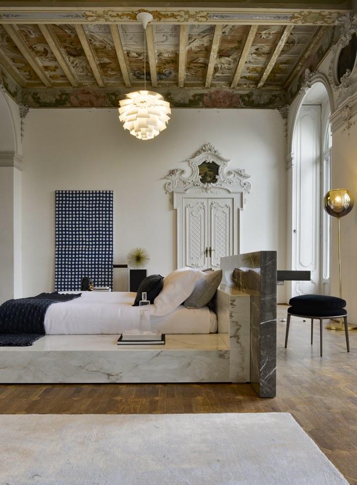 FranchiUmbertoMarmi Двуспальная кровать из мрамора Mattis sun-id-1412451 - Вид №2