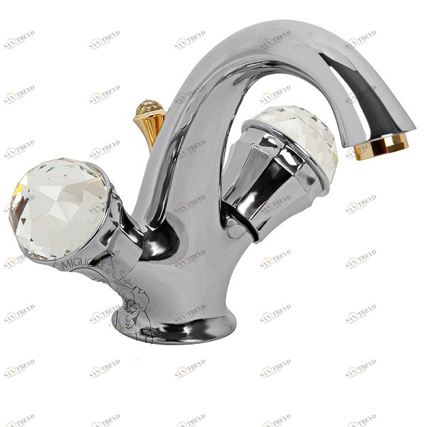 Смеситель MIGLIORE Korona ML.KRN-4734.CRDO для раковины, хром/золото 