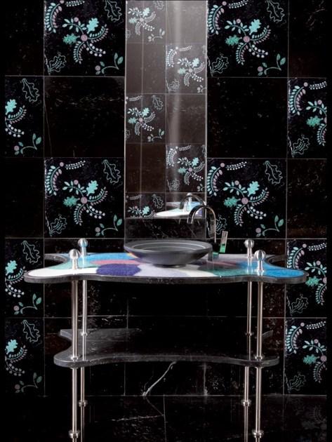 RAMA 1956 Консольная мойка из натурального камня и муранского стекла Concept sun-id-1445337 - Вид №1