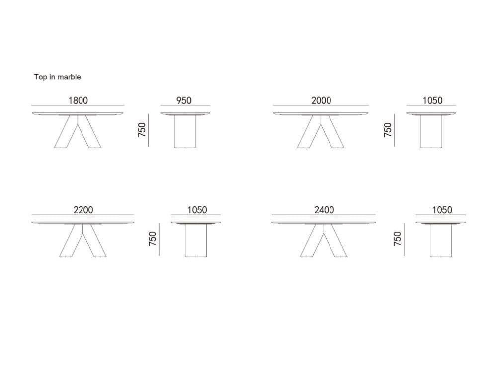Прямоугольный обеденный стол HC28 maison VIVA ARCH-00052744 - Вид №6