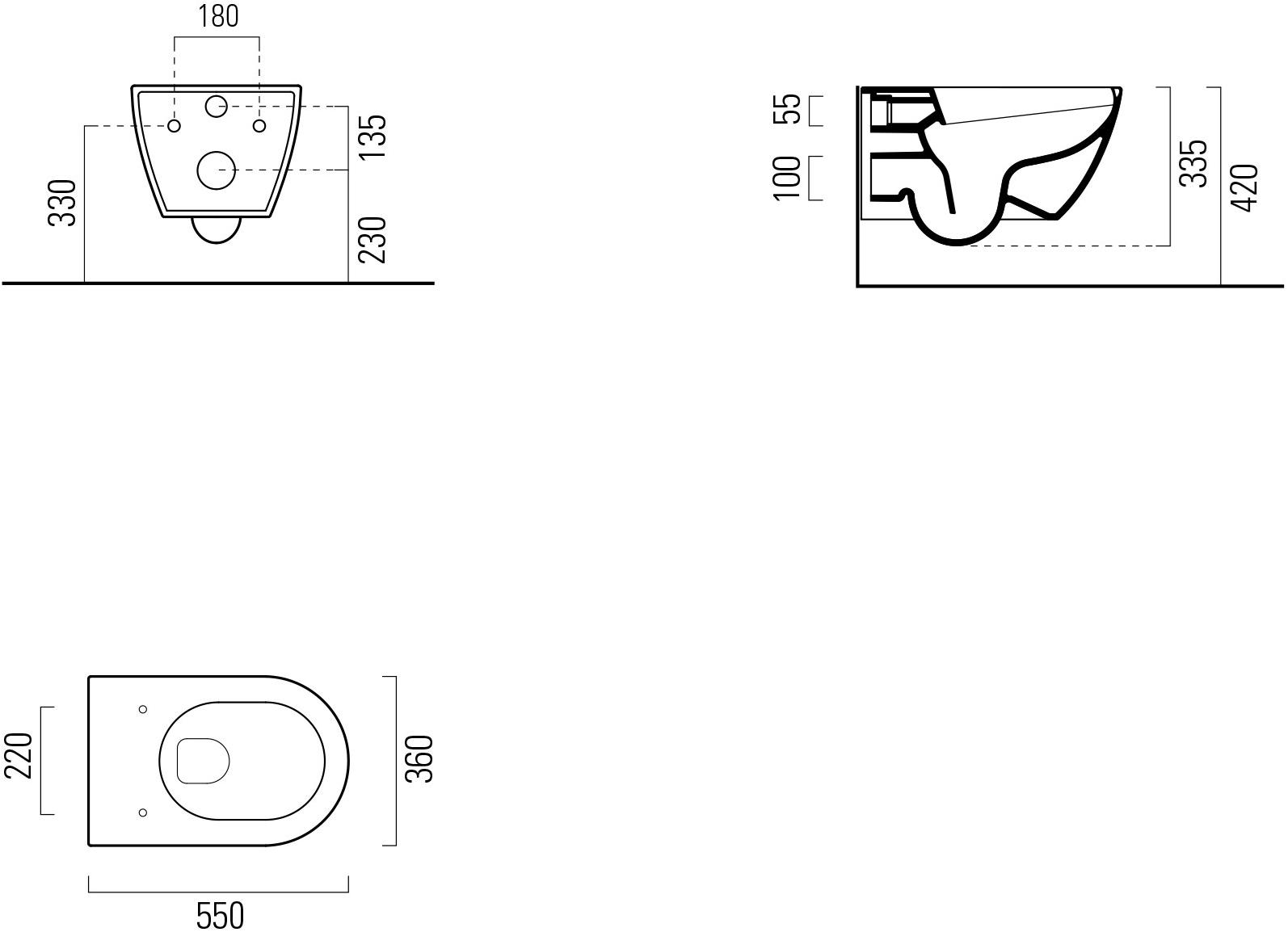 Подвесной унитаз настенный Белый GSI ceramica Gold platinum Италия sun-id-1506051 - Вид №8