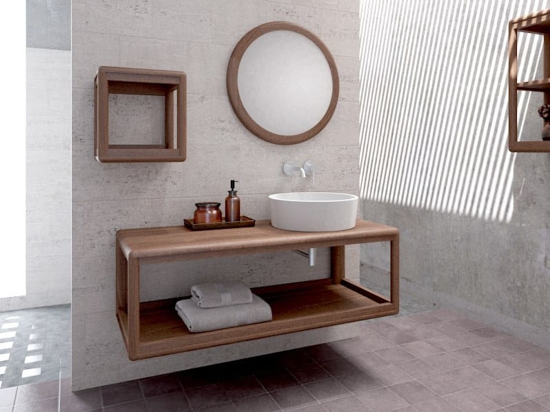 Круглое настенное зеркало для ванной комнаты KARPENTER Dæk ARCH-00066792 - Вид №1