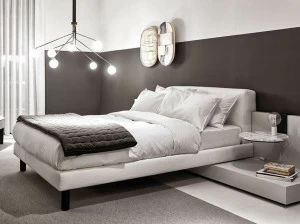 Meridiani Мягкая модульная текстильная кровать с задним сиденьем Cliff