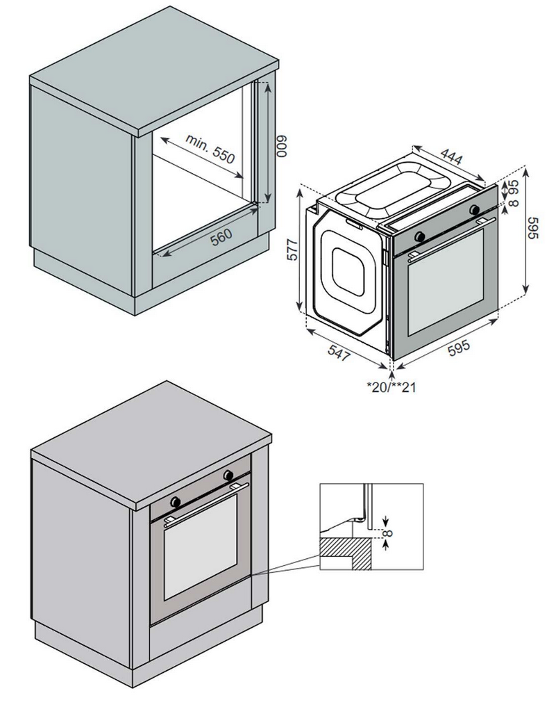 9236307 Электрический духовой шкаф Jacky's JO EB7628 черный STDN-0016668 - Вид №7