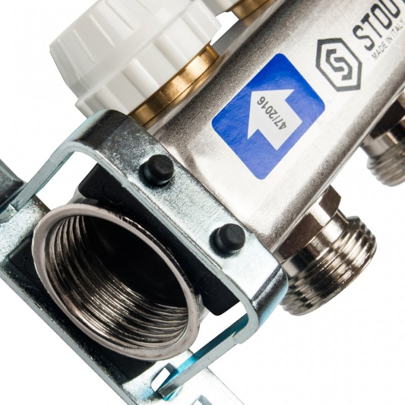 Коллектор из нержавеющей стали на 5 вых. с расходомерами STOUT SMS0917000005 - Вид №2