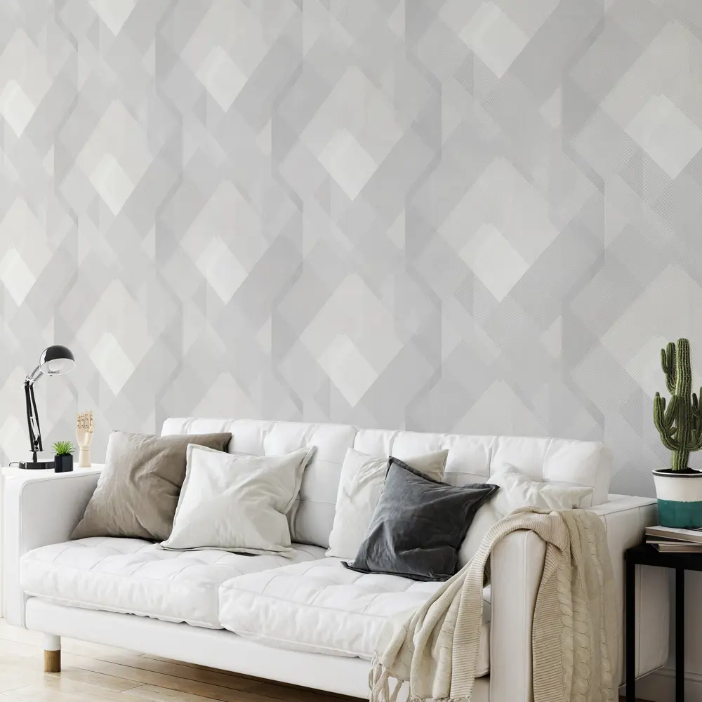 Обои флизелиновые Vog Collection Матрикс светло-серые 1.06 м 50016-14 STLM-2160276 - Вид №2