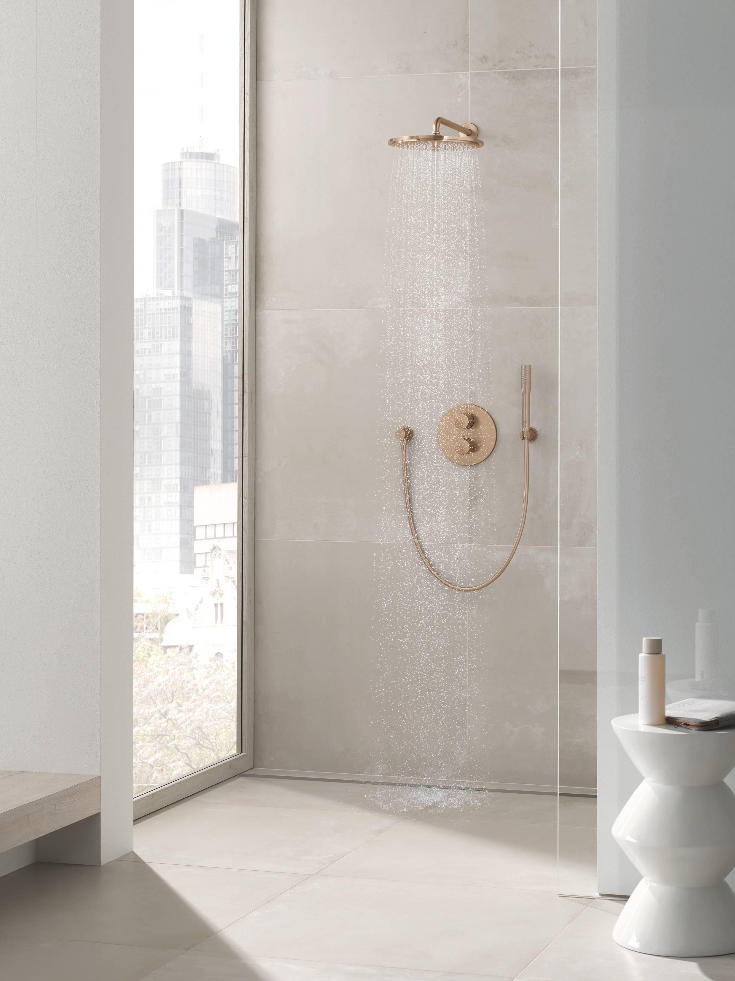 Верхний душ GROHE Rainshower с кронштейном, теплый закат матовый (26066DL0) - Вид №4