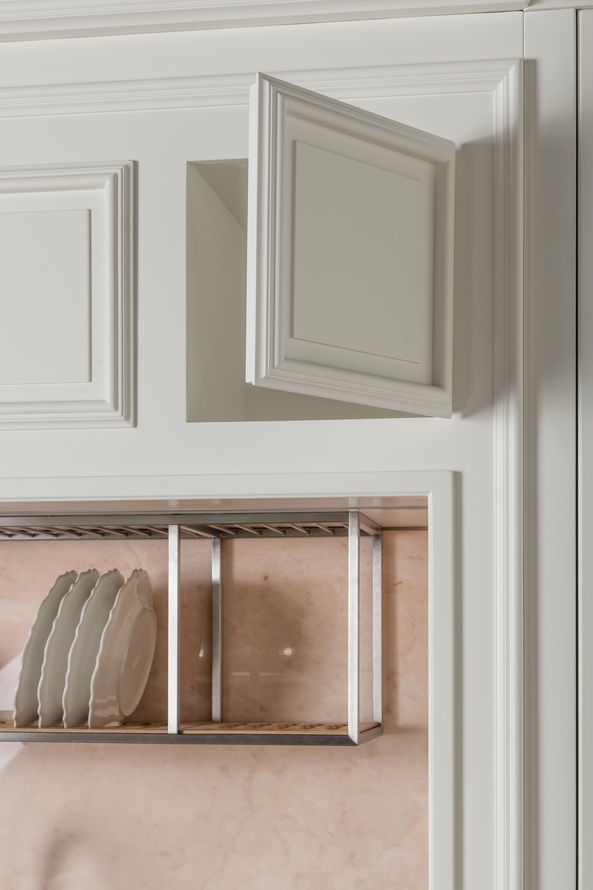 Деревянная линейная кухня с ручками L'Ottocento цветочный ARCH-00047043 - Вид №6