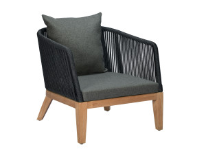 Тканевое садовое кресло с подлокотниками