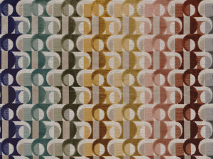 Многоцветная Жаккардовая ткань из вискозы с графическими узорами