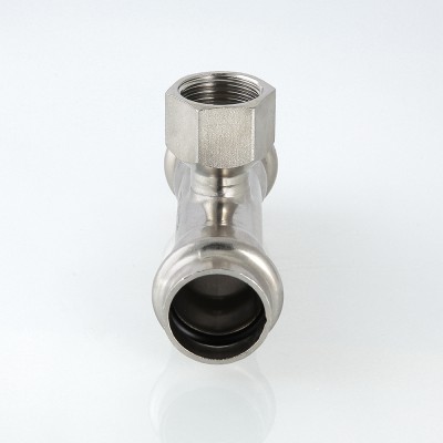 VTi.932.I.150415 Фитинг из нержавеющей стали – пресс-тройник с внутренней резьбой Valtec 15 мм х 1/2"  - Вид №2