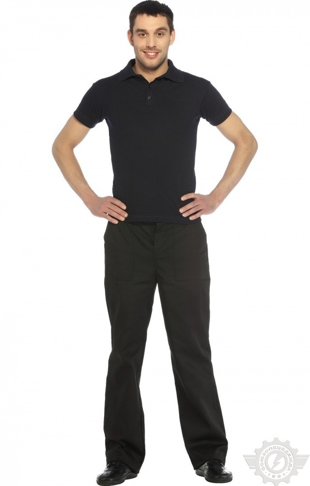 66356 Тенниска-поло синяя  Одежда для салонов красоты  размер XXL (54) Спецодежда  - Вид №9