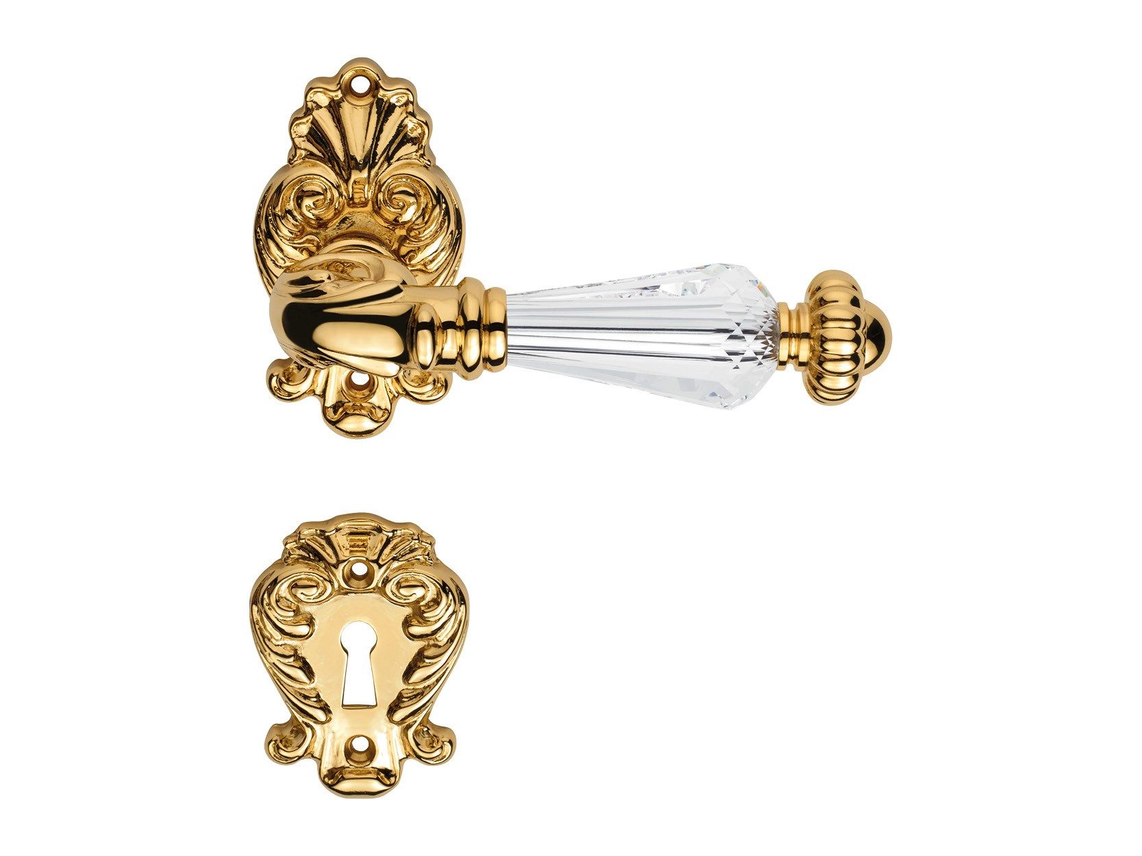 Латунная ручка в классическом стиле с кристаллами Swarovski® с насадкой LINEA CALI' Nympha Crystal ARCH-00088000