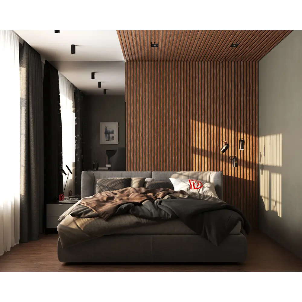 Рейка настенно-потолочная полистирол ударопрочный Decor-Dizayn 618-83 вишня 15x40x3000 мм 85473629 STLM-2036455  - Вид №3