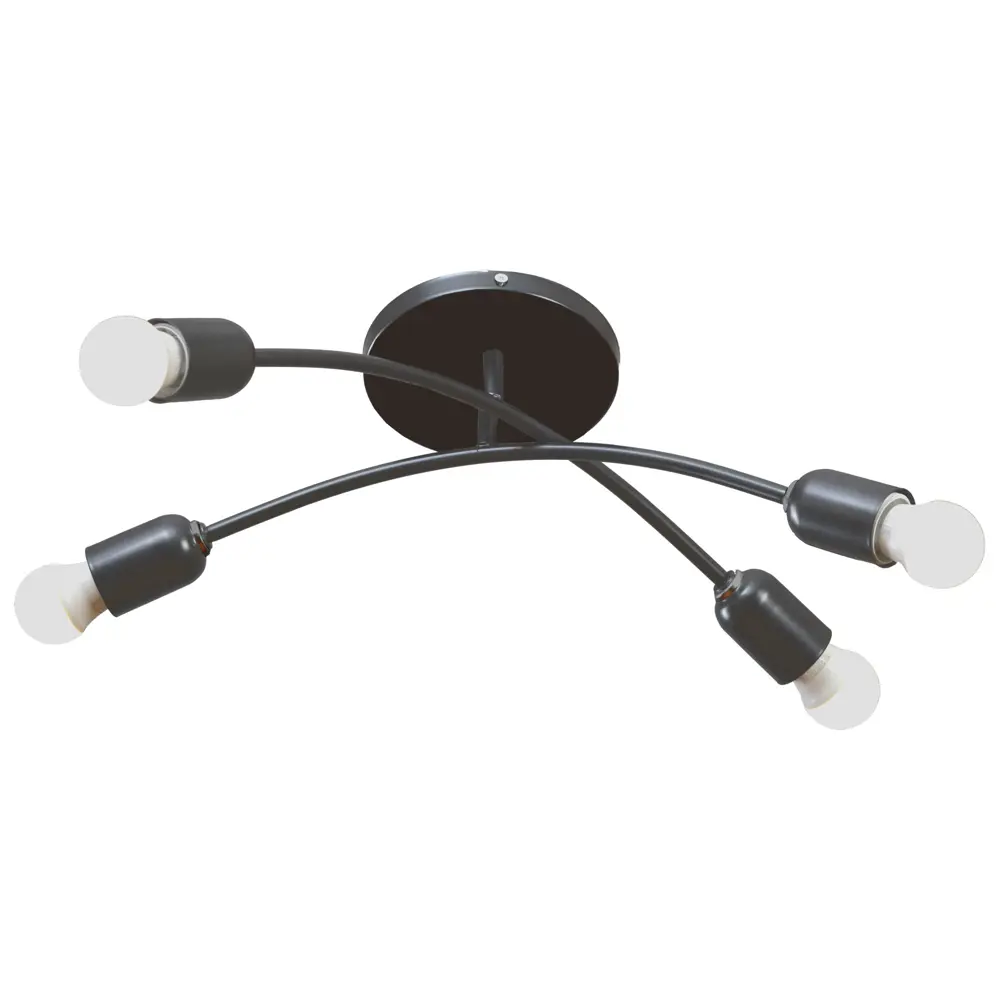 Люстра потолочная Светус Офелия 638 4хЕ27 15 м² цвет черный STLM-2055067