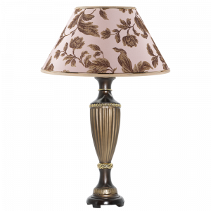 32004,34051 Настольная лампа Ваза Ребристая Бронза Маргарита Персик BOGACHO