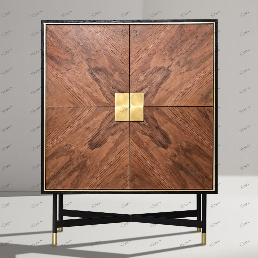 Барный шкаф с 2 дверцами американский орех Reframe ACWD REFRAME 00-3981946 Коричневый 