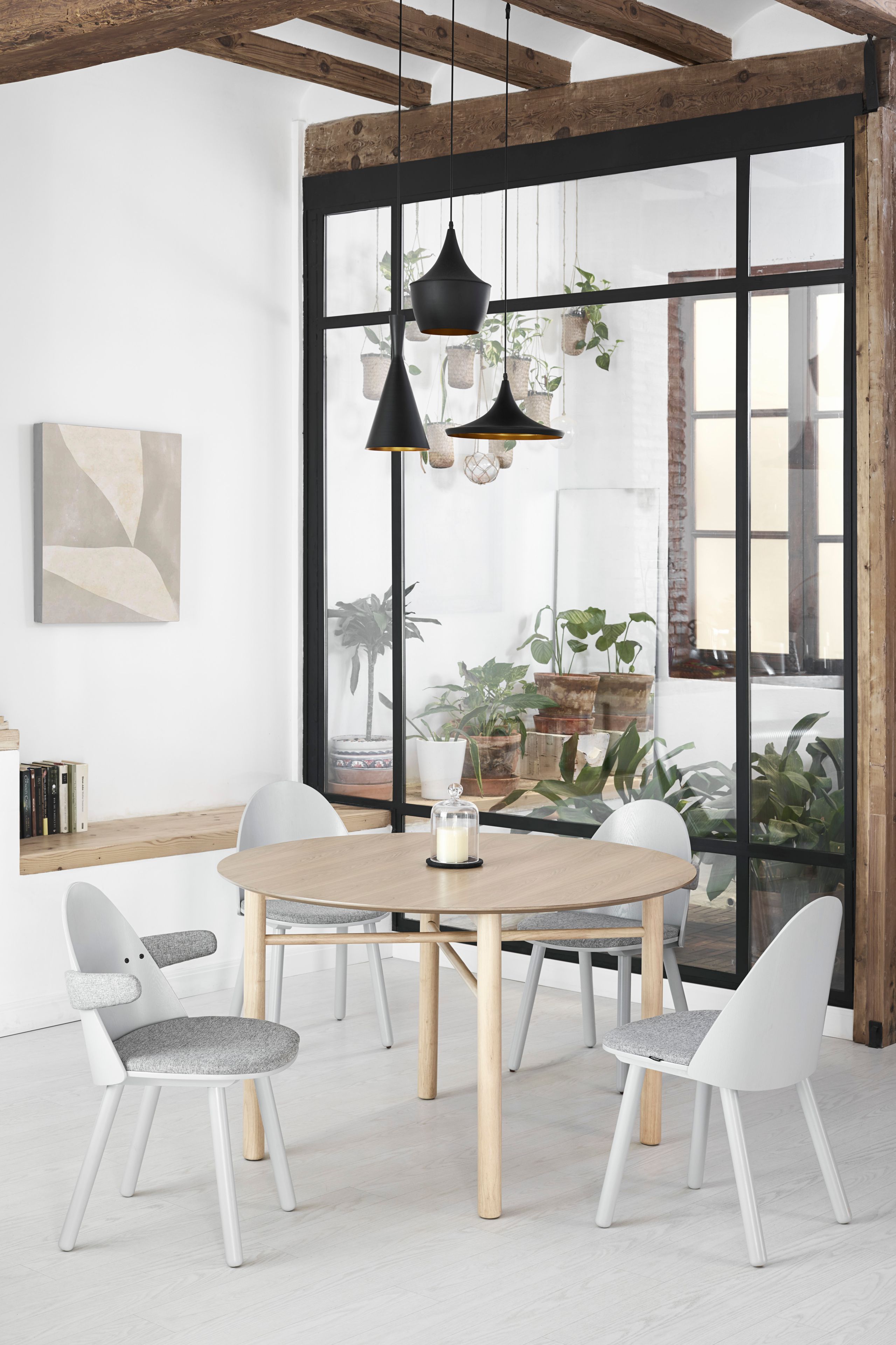 Круглый стол из шпона и каучукового дерева TEULAT Junco ARCH-00046431 - Вид №13