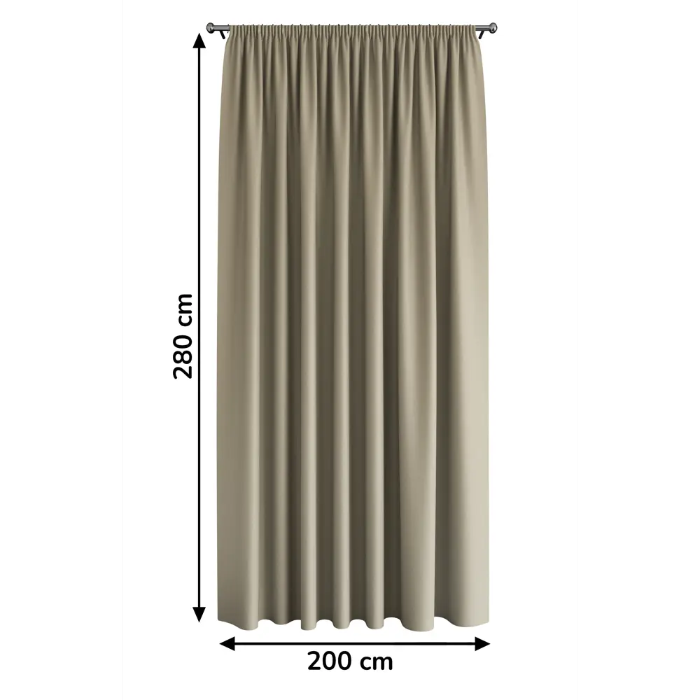 Штора на ленте Блейк 200x280 см цвет бежевый 89426353 STLM-2116152 MIAMOZA  - Вид №4