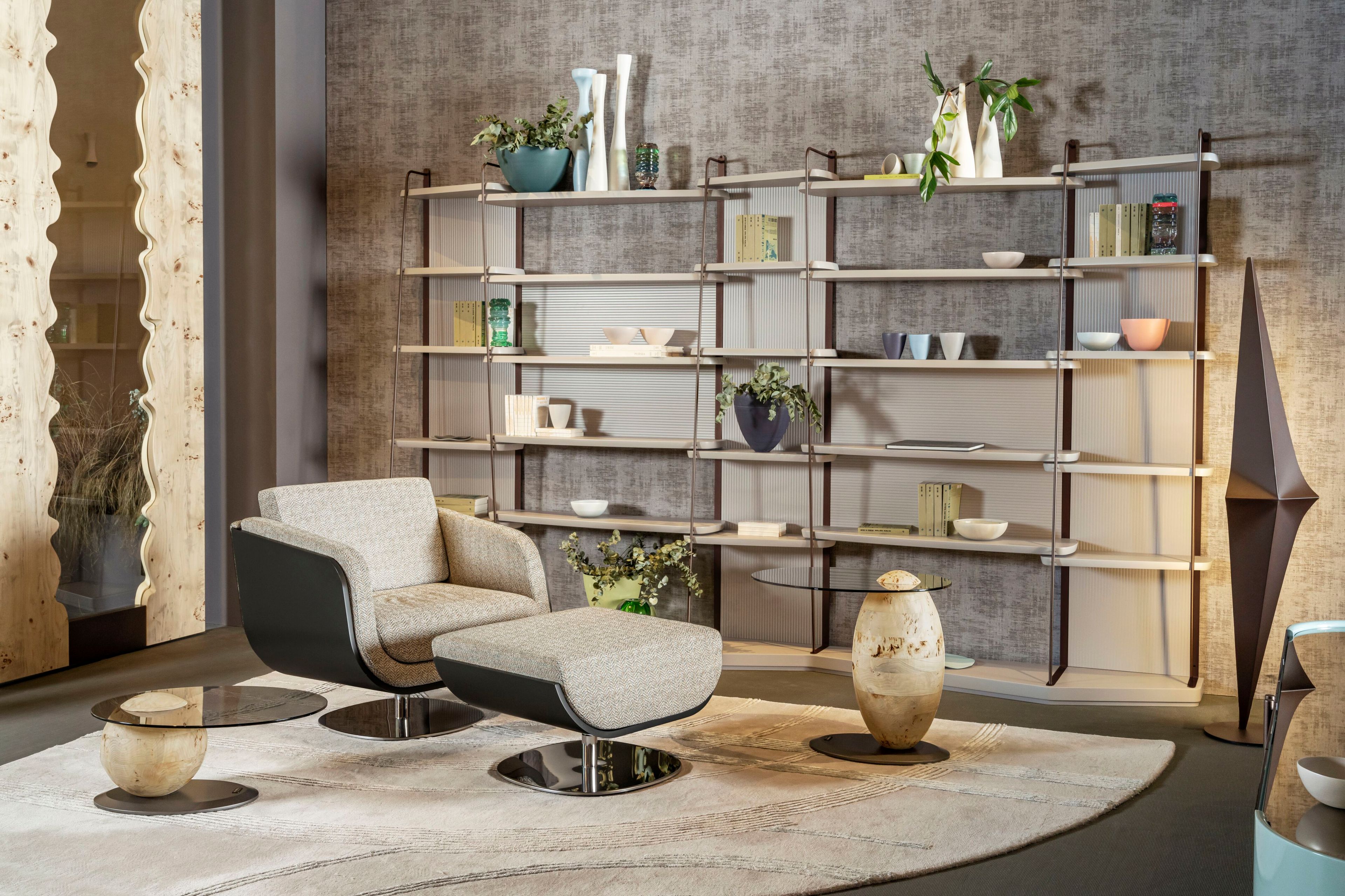 Деревянный двухсторонний самонесущий книжный шкаф Bizzotto Italia Aequilibrium ARCH-00071950 - Вид №6