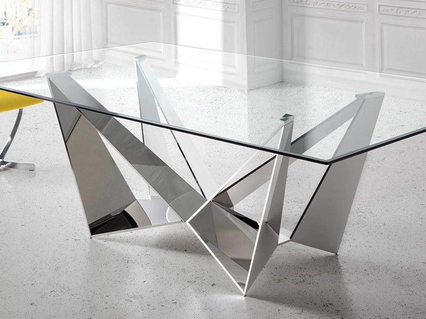 Angel Cerdá Прямоугольный стол для гостиной из стали и стекла Urban deco 1049 Angel Cerda - Вид №2