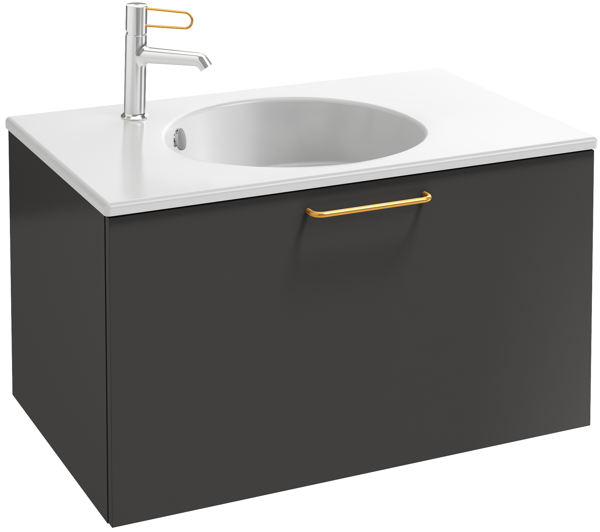 EB2512-R8-M90 Тумба под столешницу 80 см, 1 верхний ящик, золотая ручка JACOB DELAFON ODÉON RIVE GAUCHE ODEON RIVE GAUCHE