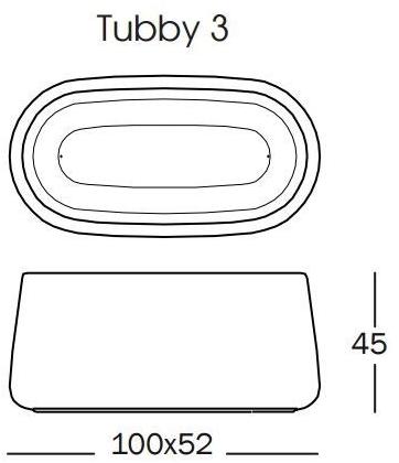 Magis Кашпо полиэтиленовое прямоугольное низкое Tubby sun-id-1364767 - Вид №2
