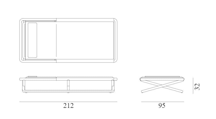 Садовая кровать с откидывающейся спинкой из красного дерева и ткани Exteta Loro Piana Interiors, Кресла Delight от Exteta ARCH-00132008 - Вид №11