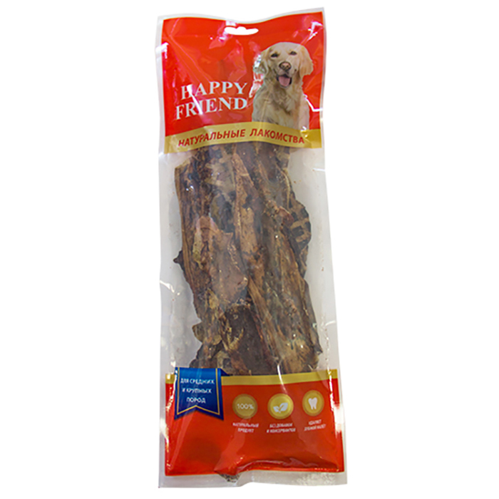 ПР0048368 Лакомство для собак Легкое баранье для средних и крупных пород 100г HAPPY FRIEND 