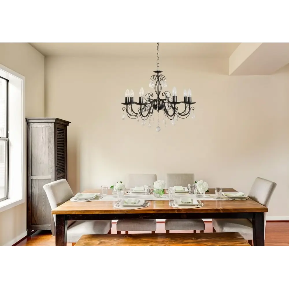 Люстра De Markt Аврора с хрустальными подвесками для гостиной и столовой 82312578 STLM-0024422 - Вид №19