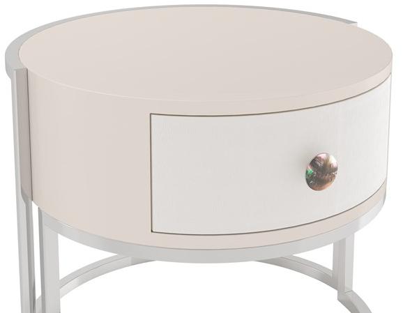 FRATO Круглая прикроватная тумбочка из лакированной древесины с ящиками Cabochon Ffu020004aak  - Вид №2