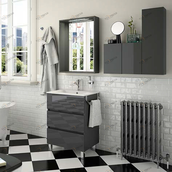 КОМПЛЕКТ МЕБЕЛИ FUSSION LINE 60 СМ GLOSS GREY SALGAR 23259