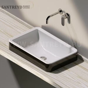 NL62INCBICOLOR Накладная раковина под столешницу  прямоугольная Ceramica Flaminia Nile
