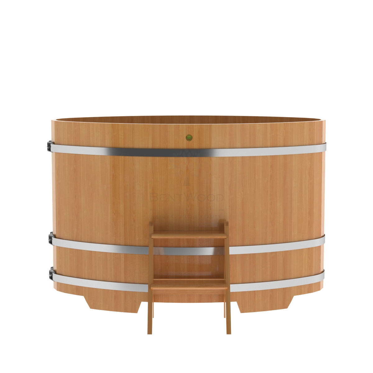 1160 Купель овальная из лиственницы 0,92х1,66х1,1 натуральная премиум Alyarus  - Вид №3