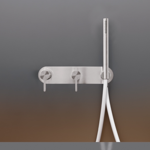 Настенный термостатический набор смеситель для ванной / душем с Acqua Stop System, 2/3 ходовой переключающий и цилиндрическая ручной душ диаметром 18 м т  INV59 CEADESIGN  - Вид №1