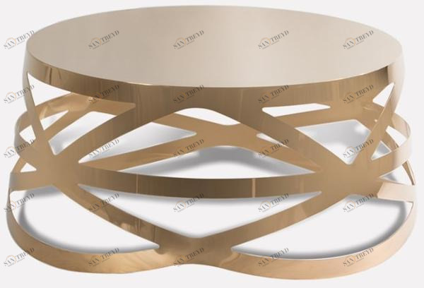 MORADA Круглый журнальный столик из нержавеющей стали Crown Crown ct