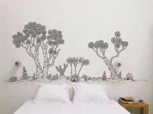 Moustache Клейкое виниловое украшение Domestic