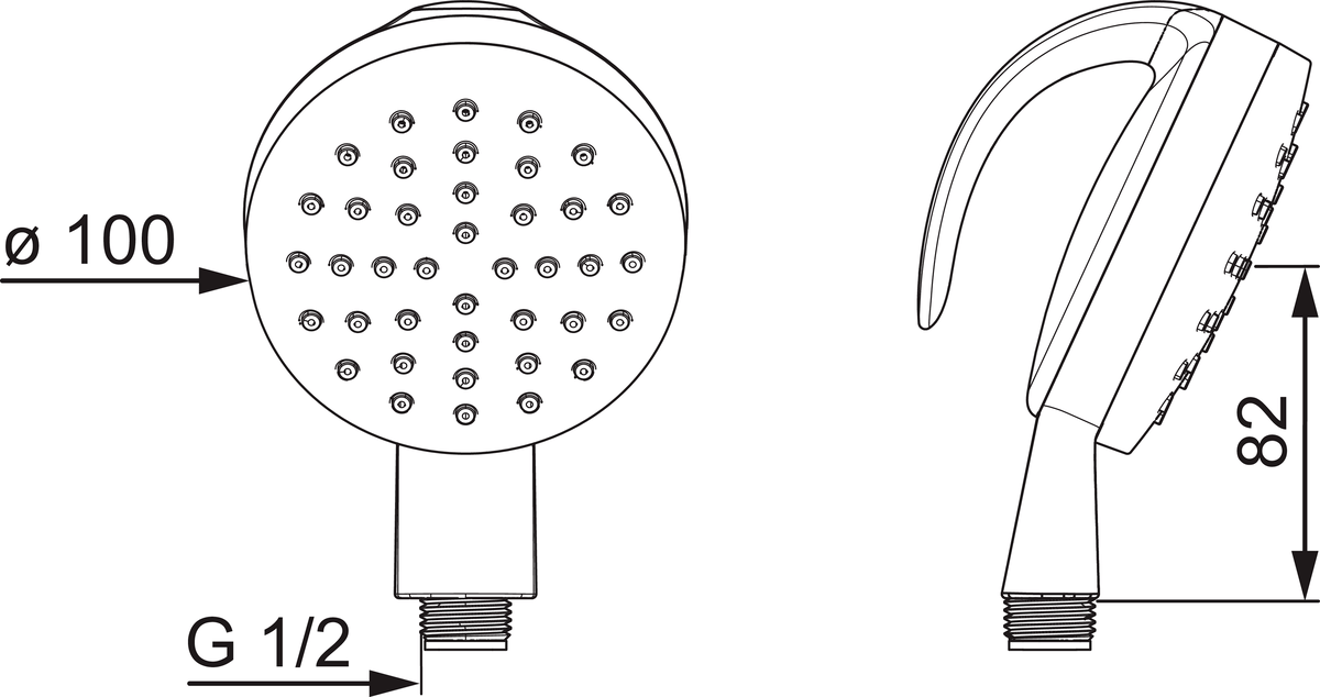 Oras 242067-11 Ручной душ 242067-11 Medipro Flex Белый  - Вид №1